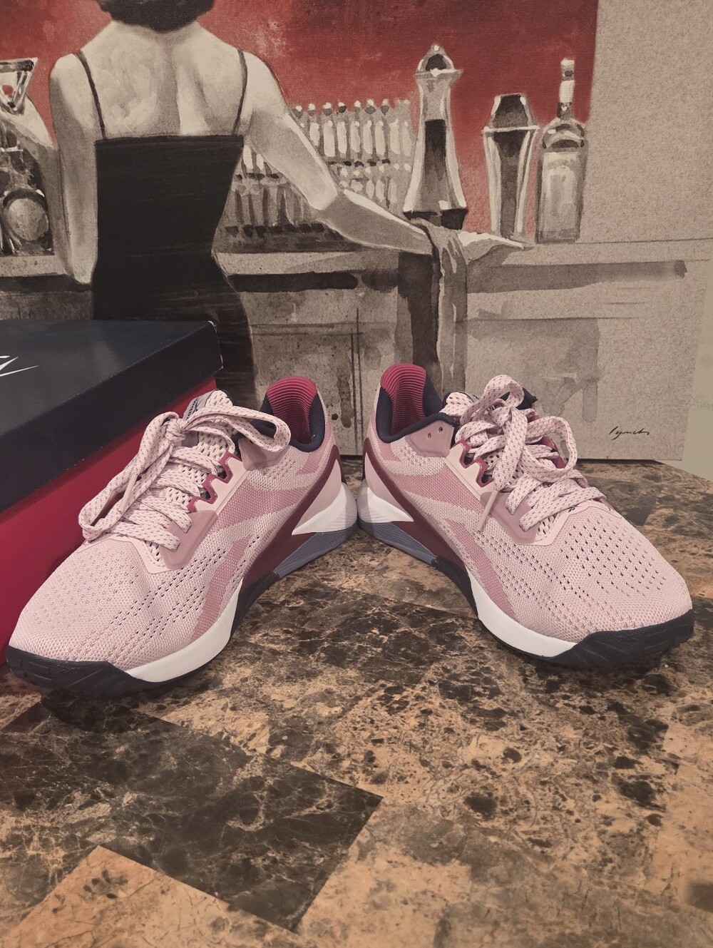 NEW W/BOX!! Reebok Pink/Burgundy Nano X1 Training Women's Athletic Shoes SZ 8.5